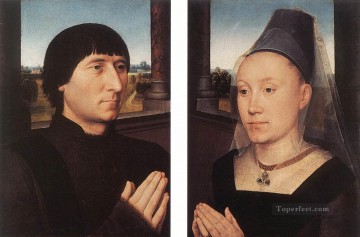  Willem Pintura - Retratos de Willem Moreel y su esposa 1482 El holandés Hans Memling